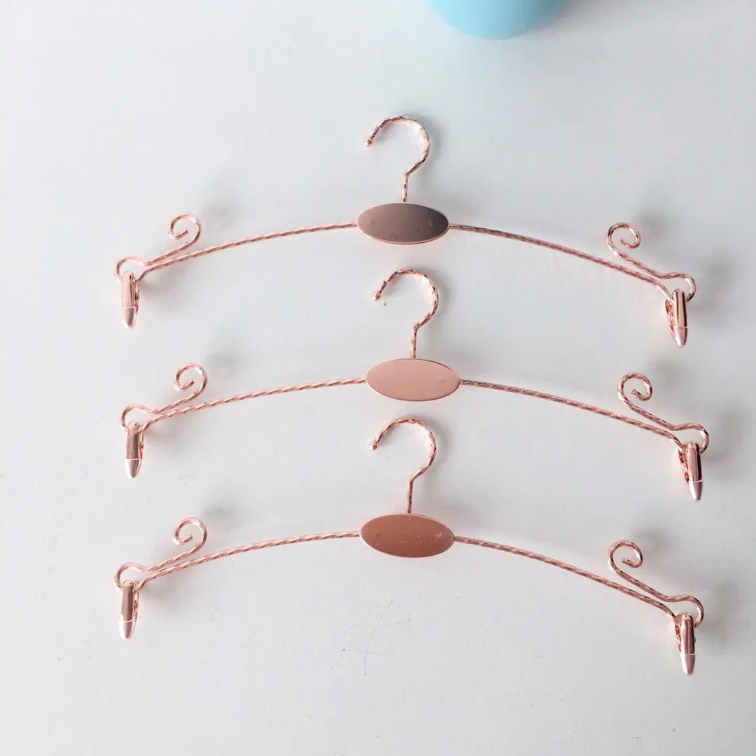 Women Clip Bra Hanger Lingerie Hanger Lady Wire Display Metal Underwear