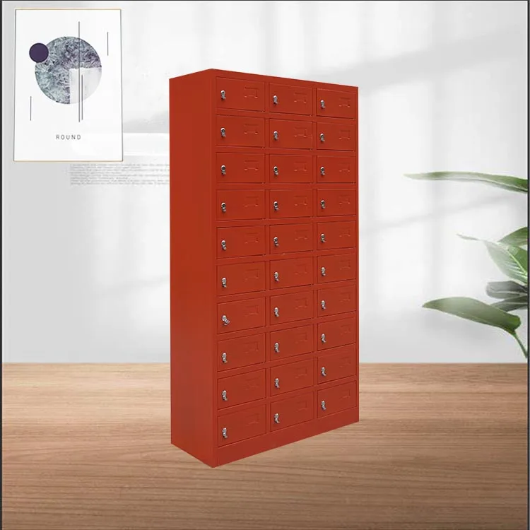 Original Factory Fashion 30-Door Steel Locker Home Bedroom Storage Cabinet with Metal Lock for Home Furniture