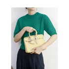 Trend Leather Women's Bag Platinum Bag Yellow 2021 New Trend One-shoulder Slant Hand Pink Women Hand Bags
