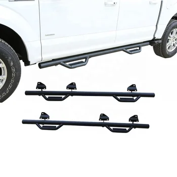 Black Matte Coated Side Step Pad Nerf Bar Running Board Replacement for Silverado GMC Sierra crew Regular Cab 07-19