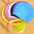 Custom Logo Printing Adult National Flag Swim Caps Silicone Swimming Cap