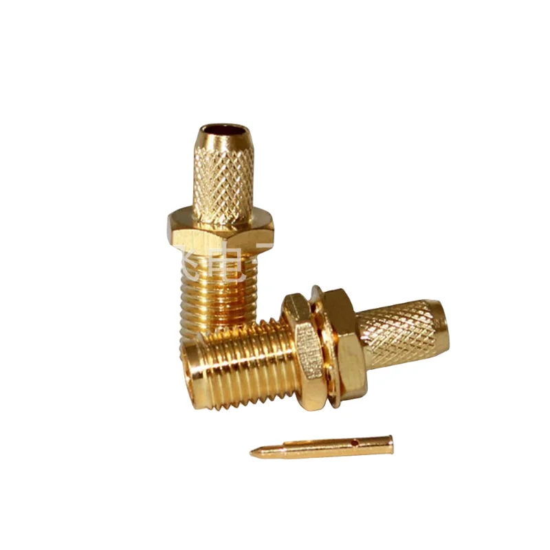 product sma c ky3 rf coaxial connector full copper gold plated straight female sma connector crimp rg58 cable assembly-2