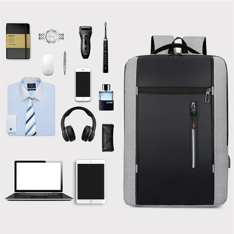 Factory Wholesale Waterproof Large Capacity Custom with USB Laptop Backpack for Business Men and women