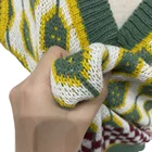 Vest Sweater Warm And Comfortable Preppy Style Vest Knitting Plaid Sleeveless V-neck Sweater Women