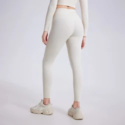 Custom Recycled No Front Seam Leggings Spandex High Waist Eco Friendly Yoga Long Pants Workout Gym Tiktok Scrunch Butt Leggings