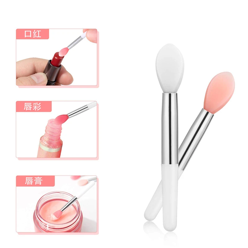 Small Silicone Spatula Mini Lip Mask Brush Spoon For Lipstick Lip Balm