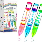 Liquid Motion Bubbler Timer Pen Novelty Fidget Toys Relaxing Calming Fidget Sensory Writing Toy For Kids