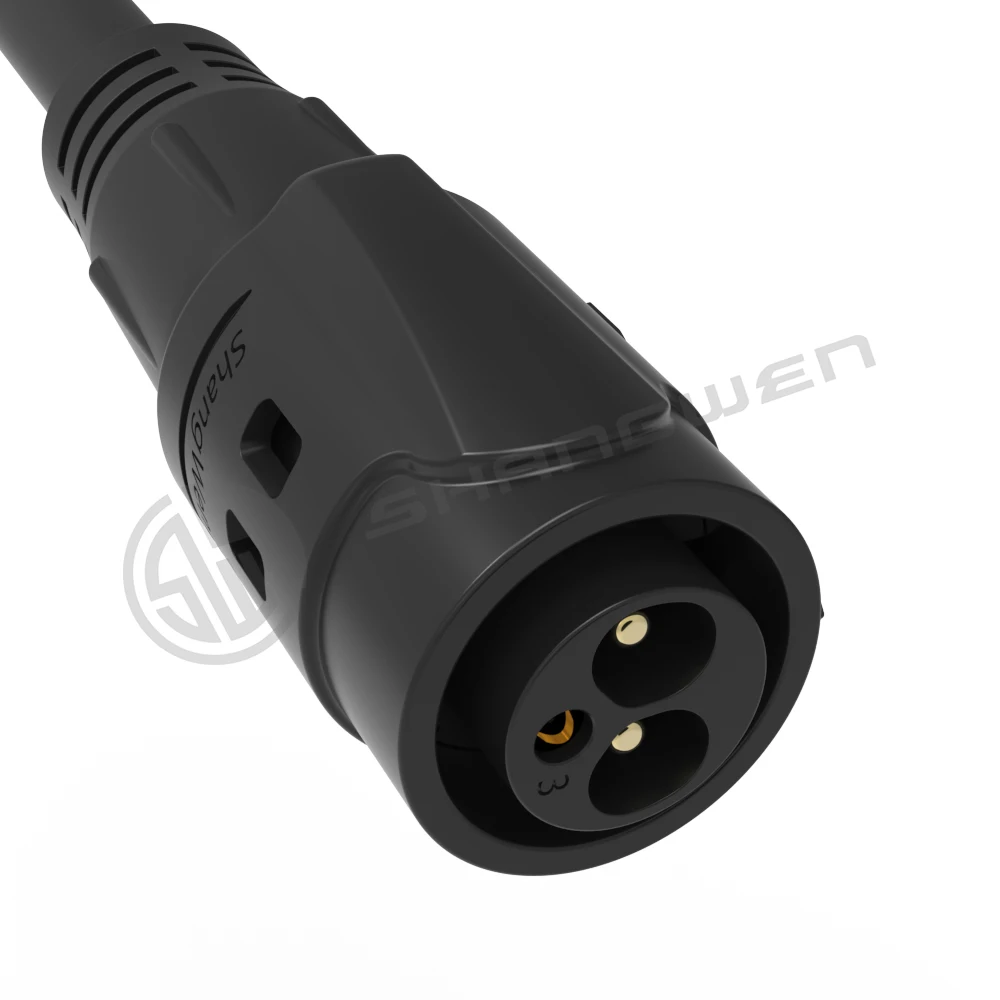 M19 Series 3*2.5mm² CCC VDE CE Power Cable Push-pull Self-locking Black 3 Pin Female Male Plug Power Input Connector