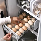 Storage Box Storage Box Organizer Small Size Double-layer Refrigerator Storage Box Egg Box Refrigerator Organizer Bins