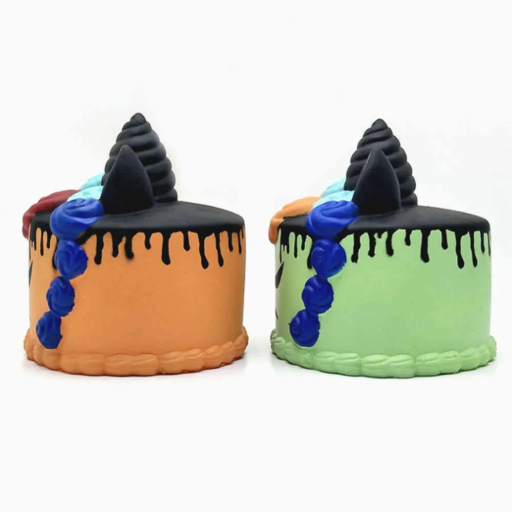 H533 High Quality PU Foam Kawaii Angry Face Cake Slow Rising Squishy Toy for Wholesale