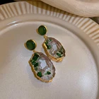 Fashion Green Earrings Fashion Trendy Women Green Acrylic Earrings