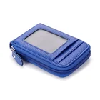 Card Rfid Card Wallet Small Coin Purse Genuine Leather Wallet Unisex Large Capacity Rfid Credit Card Holder