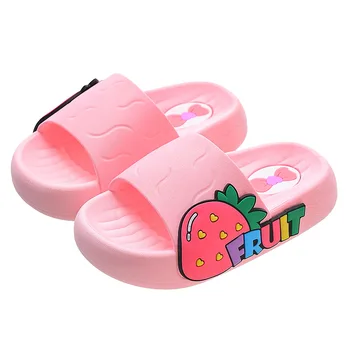 Girls' indoor home anti slip strawberry princess cartoon girls' slippers