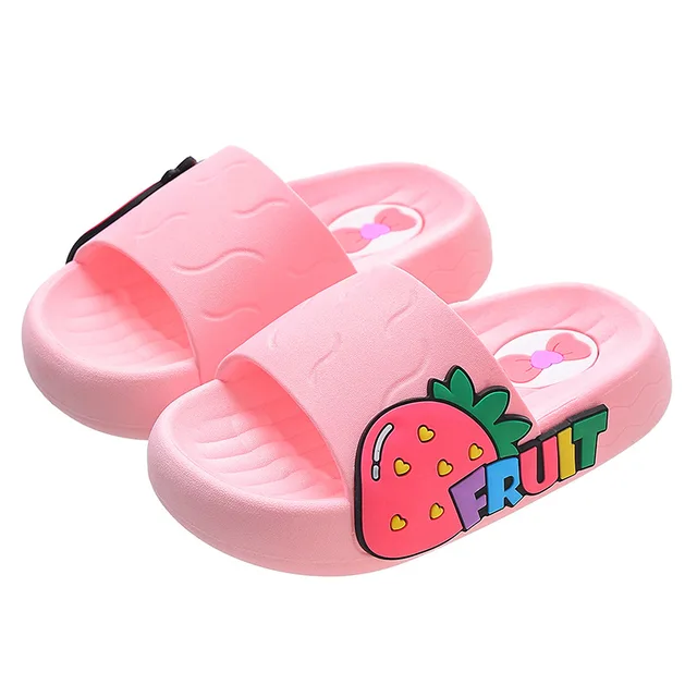 Girls' indoor home anti slip strawberry princess cartoon girls' slippers