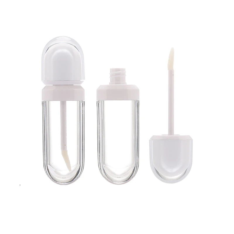 product 7ml hot sale flat lip glaze tube transparent lip gloss plastic bottle cosmetic packaging empty bottle-25