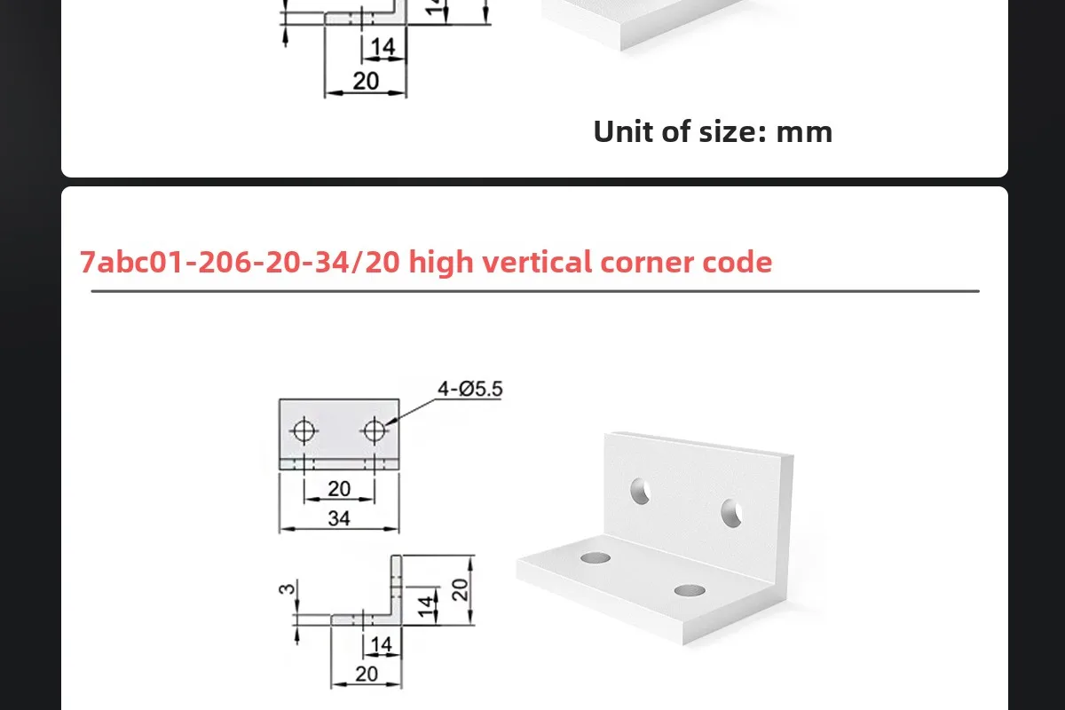 90 Degree Aluminum Profile Accessories Connection Bracket High Extrusion Angle Piece 20/30/45 Code Industrial Fixing Fasteners manufacture