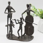 Handicraft Family European Cast Iron Handicraft Family Concert Music Sculpture For Home Decoration