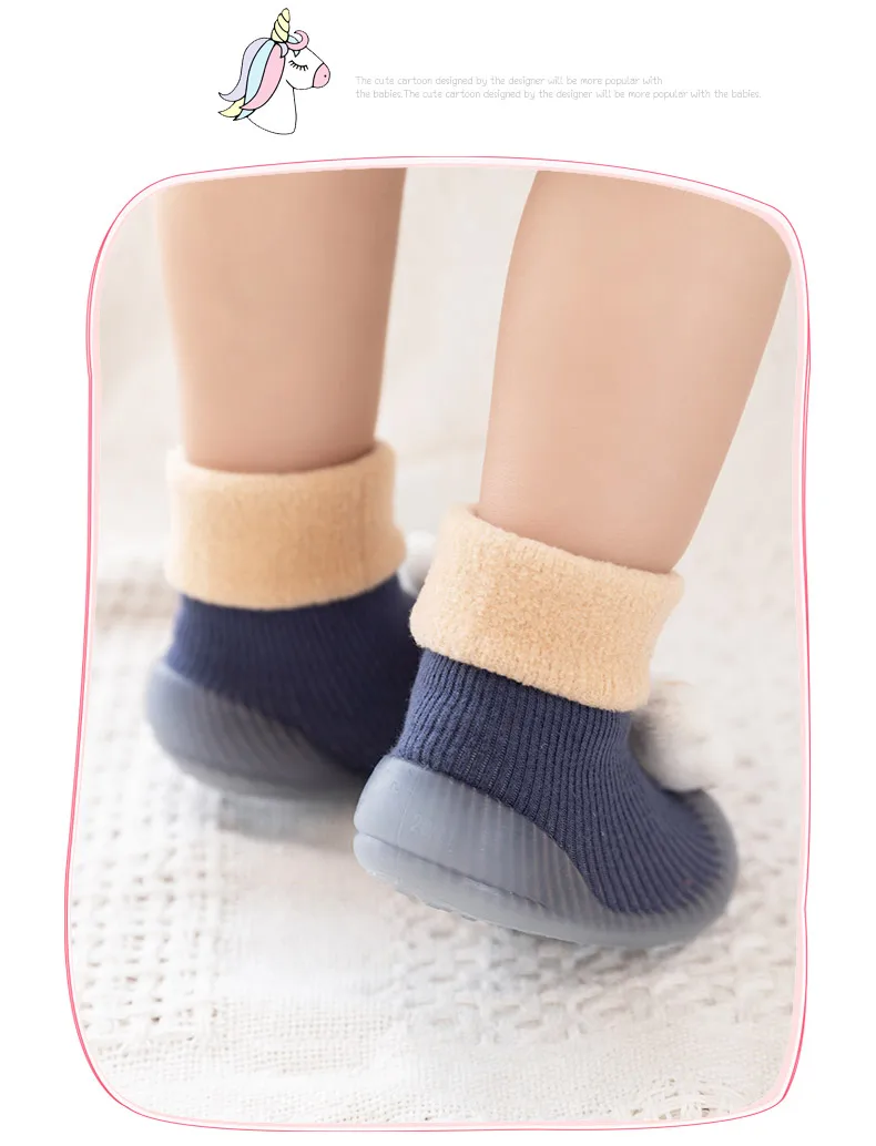 Baby toddler shoes non-slip soft-soled socks shoes cute cartoon doll winter kids floor socks factory