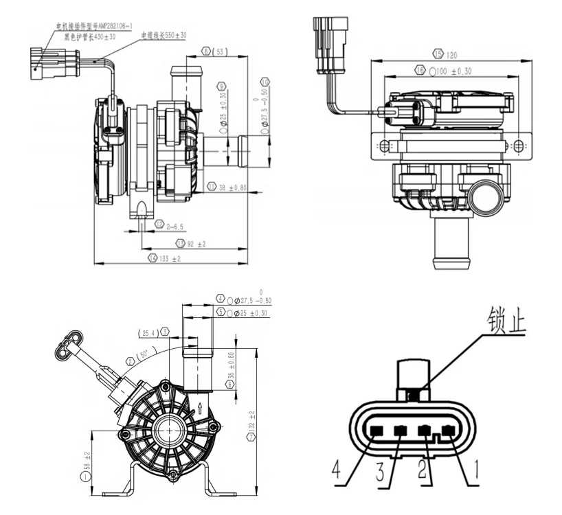 Auto Electronic Auxiliary Coolant Electric Water Pump 24 100 012 Buy