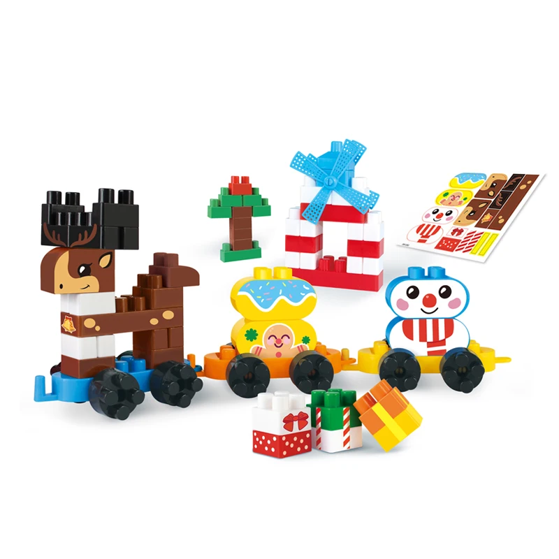 82pcs big animal car building block toys supplier for kids brain development toys