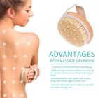 Blood Body Massage Wooden Exfoliate Activating Round Bristles Dry Brush
