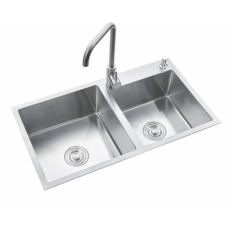 Manufacturer handmade undermount double bowl square 201 304 suppliers stainless steel kitchen sinks