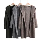 Coat Factory Sale New Style Loose Knit Long Oversized Coat Soft Hoodie Cardigan