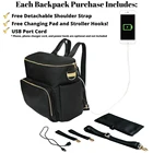 Leather Diaper Premium Waterproof Vegan Leather Diaper Backpack For Baby