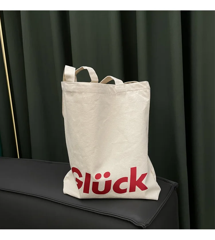 Wholesale factory hot sale reusable new design cotton canvas shopping bag
