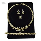 Diamond Jewelry JHT204 Cute 18K Gold-plated Children's Diamond Heart Mickey Jewelry Set