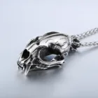New Tiger Pendant New Stainless Steel Saber-toothed Tiger Head Skull Pendant Necklace