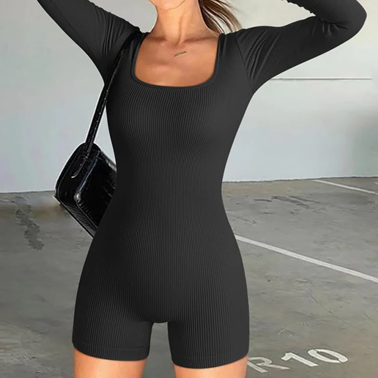 Seamless Fitness Tummy Control Bodysuit Yoga Gym Shapewear Playsuit Workout Jumpsuit Yoga Sportswear One Piece Jumpsuit Bodysuit
