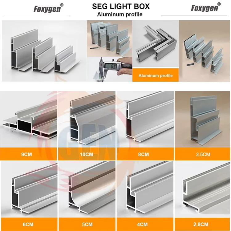 product pangui wholesale custom 4 20cm depth aluminum frame decoration edge corner profiles seg light box aluminum-13