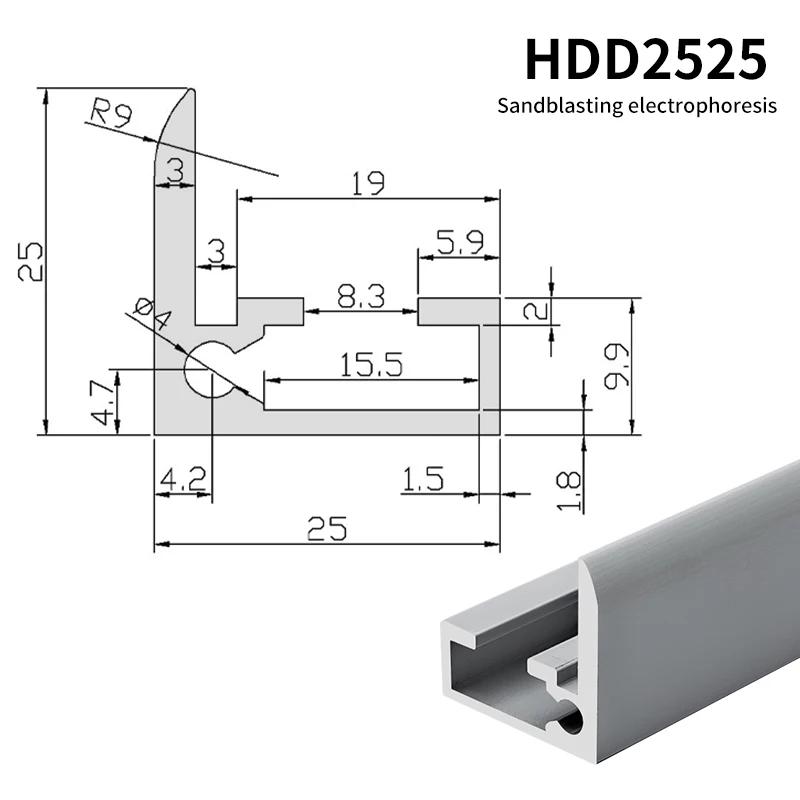 2525 Industrial Door Frame Aluminum Profile Electrophoretic Door and Window Guide Profile Automation Equipment Door Frame details