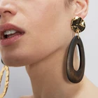 Brown Earrings Earrings Earrings ADELANTE Wooden Jewelry Luxury Brown Drop New Earrings