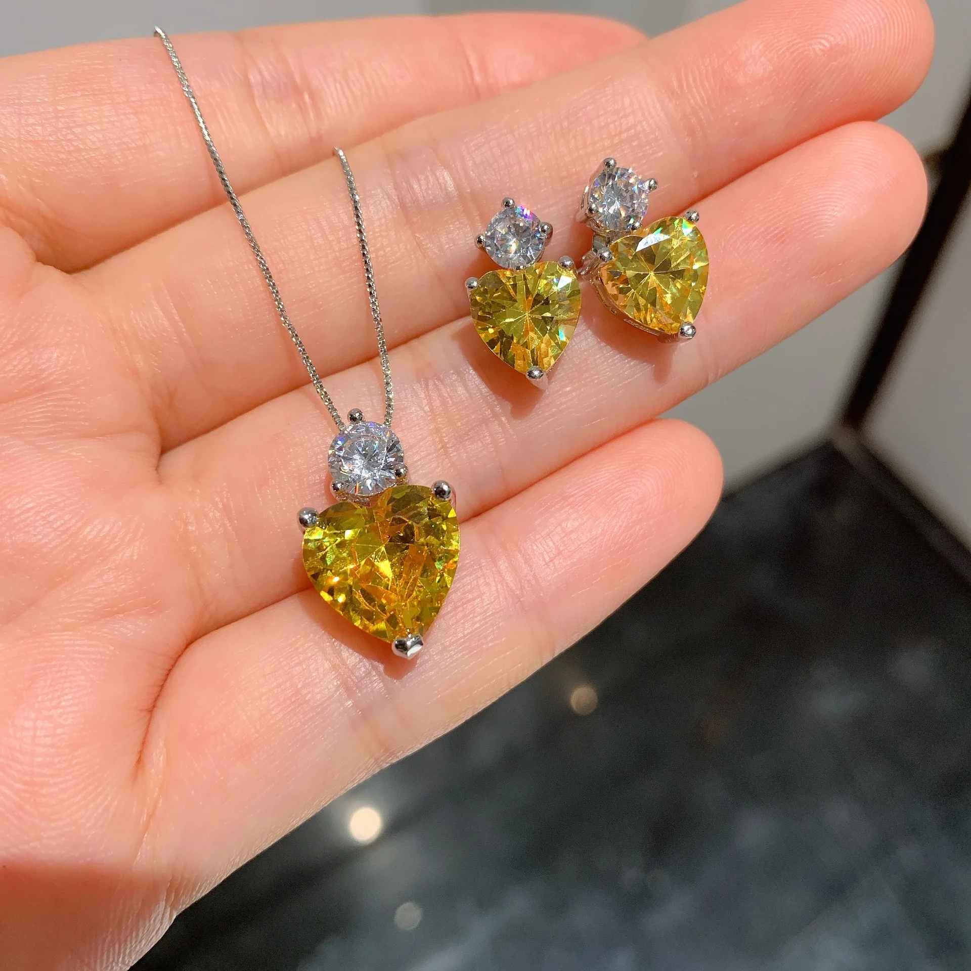 faux yellow diamonds