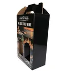 Wine Box Bottle Cardboard Box Custom Cardboard 2 Bottle Wine Beer Packaging Carton Box With Handle