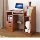 Study Computer Drawer Corner PC Table Home Office Study Bookcase Computer Desk With Bookshelf