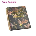 Free Sample Custom Design Flowery Cover Gold Corner Spiral Undated Stationery 2021 2022 Diary Planner
