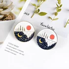 Day Wholesale Stock Day And Night Sun And Moon Lapel Pin For Garments