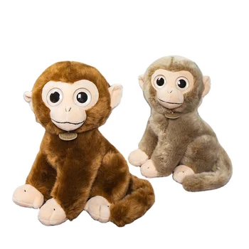 High quality baby comfort doll gifts realistic stuffed monkey with big eyes jungle animal monkey plush stuffed toys