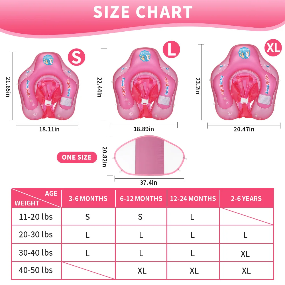 Swimbobo Inflatable Newborn Baby Swimming Floats Wholesale Summer Kids Swim Inflatable Water Float Ring With Canopy