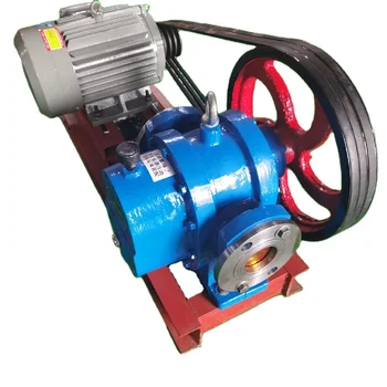 Belt driven high viscosity heavy oil conveying high flow cam rotor gear pump