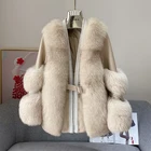 Model Jacket 2021 Wholesale Women Winter Model Designer Women Colorful Fox Fur Coats Luxury Fur Jacket