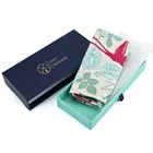 Silk Square Fashion Custom Luxury Brand Logos Beige Colors Floral Birds Silk Twill Fabrics New Design Scarf With Box