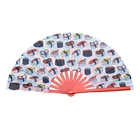 Decoration Fan 2020 New Arrival Customized Printing Decoration Wooden Hand Held Paper Fan