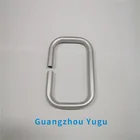 Bag Handle Rectangle Metal Aluminum Bag Accessories Handle Factory Price Silver Computer Backpack Handle For Bag