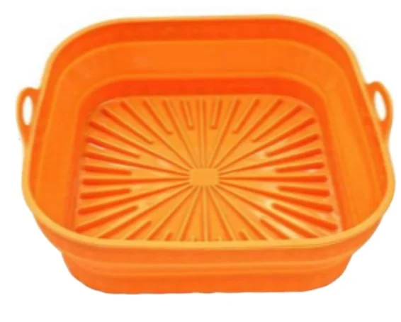 USSE CUSTOM square silicone collapsible air fryer pan