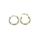 Hoop Amazon Hot Sale 15mm Round Stainless Steel Gold Plated Silver Hoop Earrings For Women