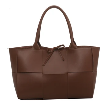 Ladies handbag 2022 Plaid Bow Design Cheap Ladies Bags Handbag PU Leather